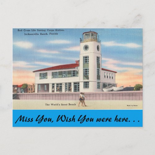 Florida Jacksonville Life Saving Station Postcard