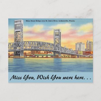 Florida  Jacksonville  Main St. Bridge Postcard by LUVLINENS at Zazzle