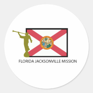 FLORIDA JACKSONVILLE MISSION LDS CTR CLASSIC ROUND STICKER