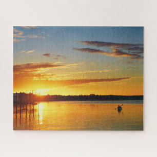 Florida Kayaker at Sunset 16x20 Jigsaw Puzzle