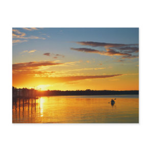 Florida Kayaker at Sunset Postcard