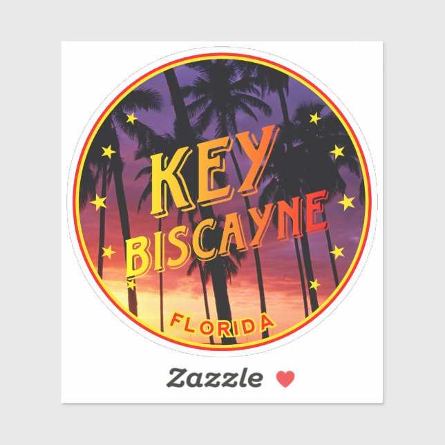 Florida, Key Biscayne Sticker (Sheet)
