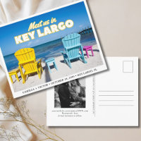 Florida Key Largo Wedding Save the Date Postcard