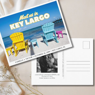 Florida Key Largo Wedding Save the Date Postcard