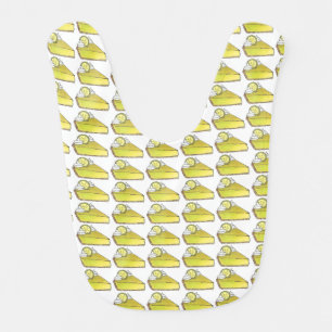 Florida Key Lime Green Keylime Pie Slices Dessert Baby Bib