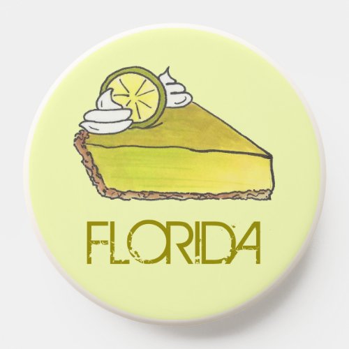 Florida Key Lime Pie Slice Dessert FL Food Bakery PopSocket