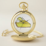 Florida Key Lime Pie Slice Dessert Foodie Baking Pocket Watch<br><div class="desc">Pocket watch design features an original marker illustration of a delicious slice of Florida key lime pie.

Don't see what you're looking for? Need help with customization? Click "contact this designer" to have something created just for you!</div>