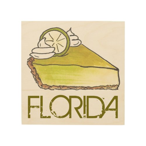 Florida Key Lime Pie Slice Dessert Foodie Gift Art
