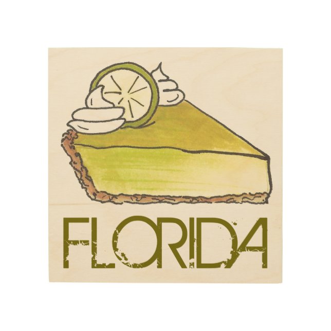 Florida Key Lime Pie Slice Dessert Foodie Gift Art (Front)