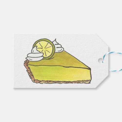 Florida Key Lime Pie Slice Dessert Foodie Gift Tag