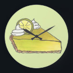 Florida Key Lime Pie Slice Dessert Foodie Kitchen Large Clock<br><div class="desc">Features an original marker illustration of a delicious green slice of Florida key lime pie with a dollop of whipped cream on top. Perfect for your favorite foodie!

Don't see what you're looking for? Need help with customization? Contact Rebecca to have something designed just for you.</div>