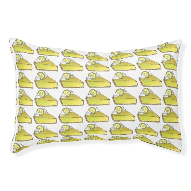 Florida Key Lime Pie Slice Dessert Foodie Pet Bed (Front)