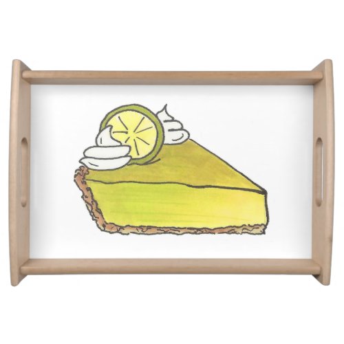 Florida Key Lime Pie Slice Dessert Foodie Tray