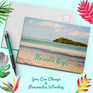 Florida Keys Bahia Honda Beach Island View Postcard