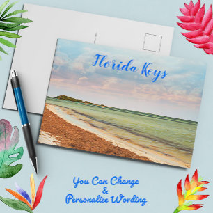 Florida Keys Bahia Honda Beach Seaweed Shore Postcard
