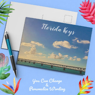 Florida Keys Bahia Honda Railroad Bridge View Postcard