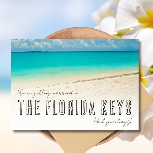 Florida Keys Beach Wedding Save the Date Announcement