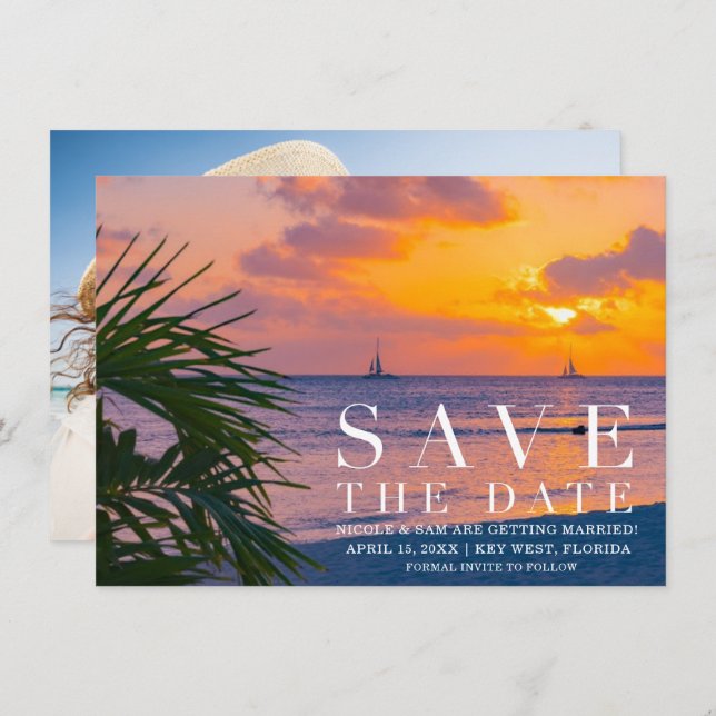 Florida Keys Destination Wedding Save the Date (Front/Back)