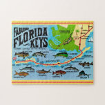 Florida Keys Fabulous Fish Jigsaw Puzzle<br><div class="desc">Exceptional old postcard featuring the Florida Keys fabulous fish repurposed on a puzzle! Wonderful puzzle for children and the family!</div>