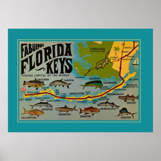Florida Keys Fish Poster (Front)