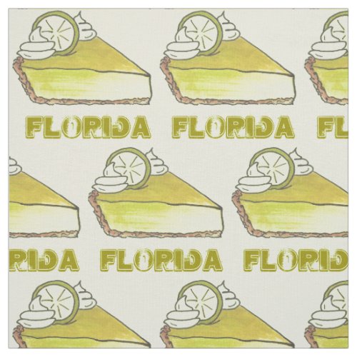 FLORIDA Keys FL Key Lime Keylime Pie Slice Foodie Fabric