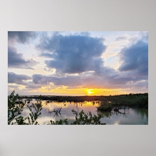 Florida Keys Golden Hour Backcountry Sunset Poster