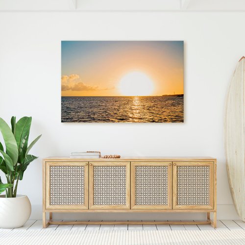 Florida Keys Golden Sunset Canvas Print