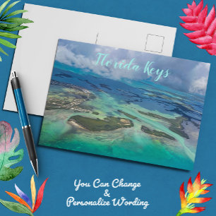 Florida Keys Islands Key West Aerial Coastal View Postcard