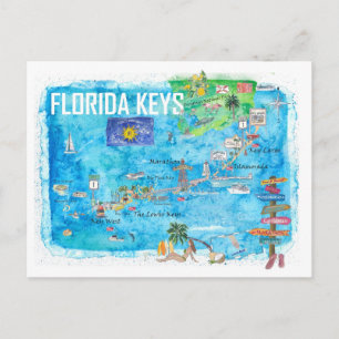 Florida Keys Key West Marathon Key Largo  Postcard