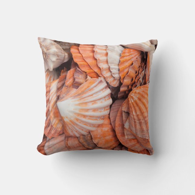 Florida Keys, Key West, seashells Throw Pillow (Front)