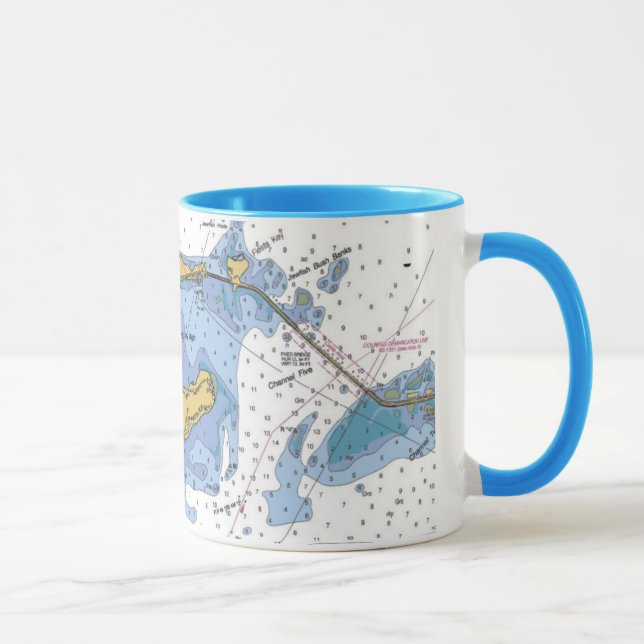 Florida Keys, Long Key Nautical Chart Coffee Mug (Right)