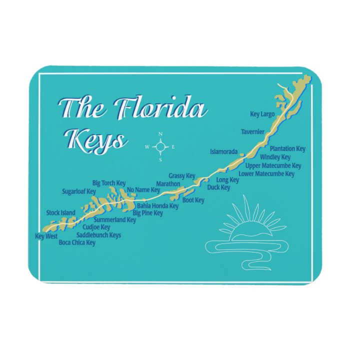 Florida Keys Map Flexible Magnet