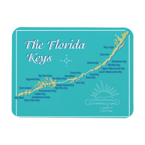 Florida Keys Map Magnet