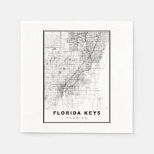 Florida Keys Map Napkins