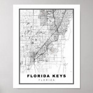 Florida Keys Map Poster