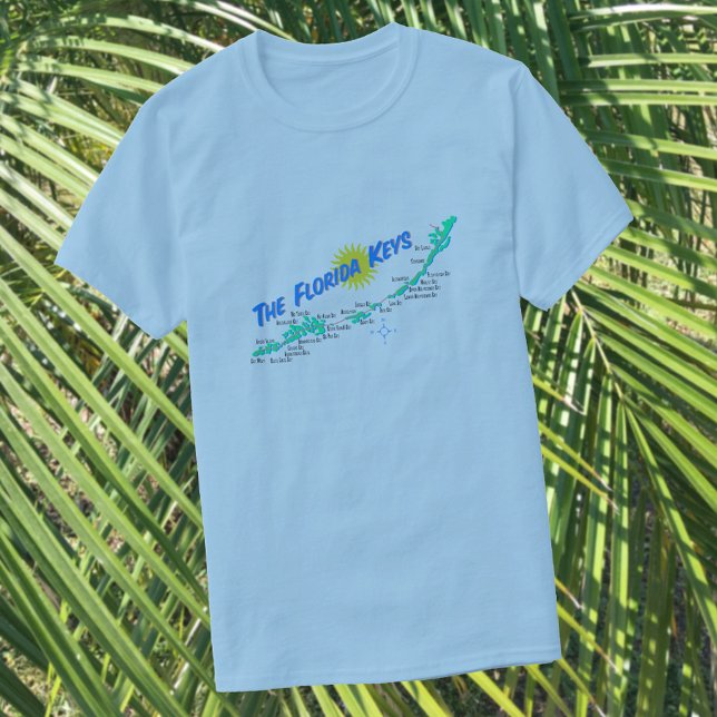 Florida Keys Map retro illustration T-Shirt (Creator Uploaded)