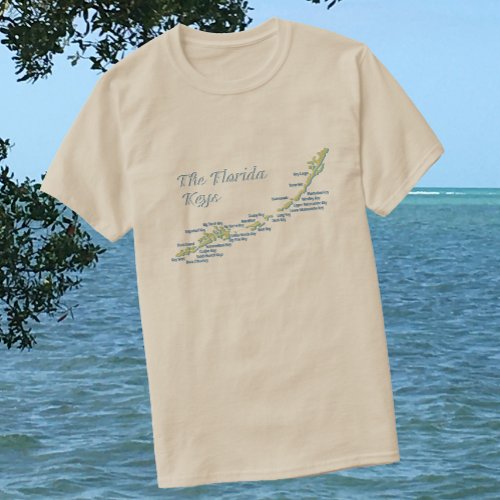Florida Keys Map T_Shirt