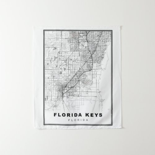 Florida Keys Map Tapestry