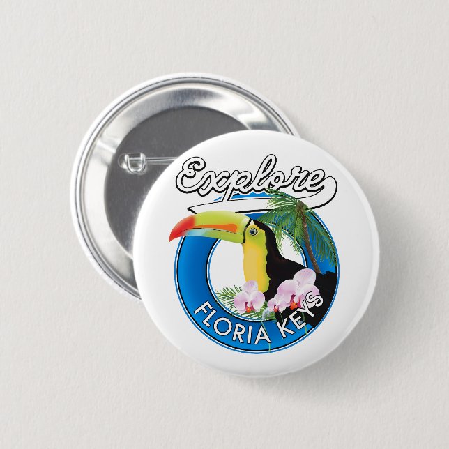 Florida keys retro logo button (Front & Back)