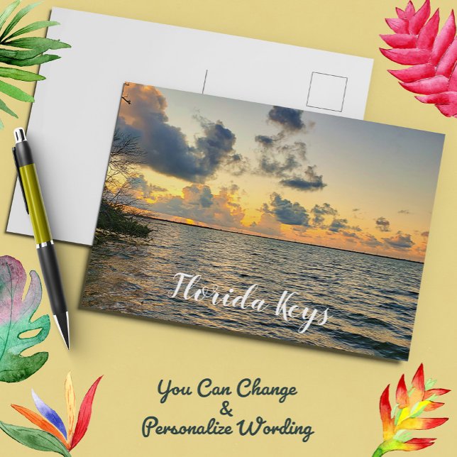 Florida Keys Sunset Mangrove Ocean Scene Postcard (Creator Uploaded)