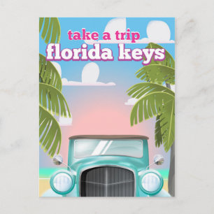 Florida Keys Travel poster Postcard