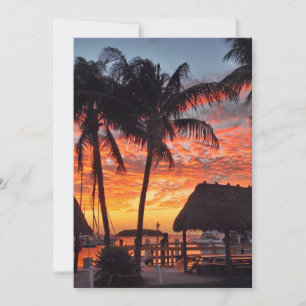 Florida Keys tropical sunset Card