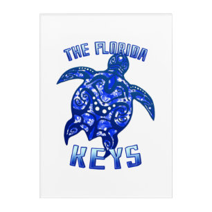 Florida Keys Vacation Tribal Turtle Acrylic Print