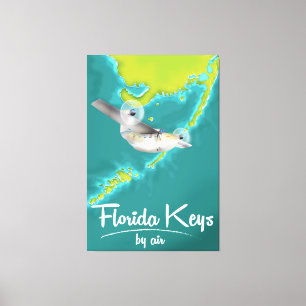 Florida Keys Vintage travel poster Canvas Print