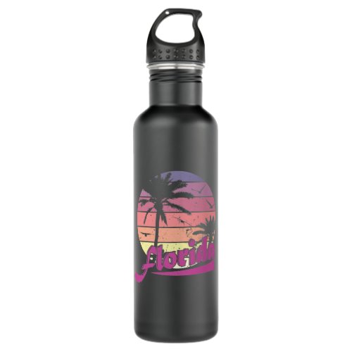 Florida Land of Palm Stainless Steel Water Bottle