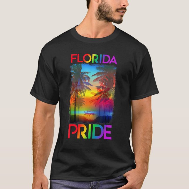 Florida Lgbt State Gay Pride Rainbow Flag Lgbtq Pr T-Shirt (Front)