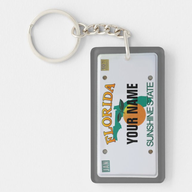 Florida License Plate Keychain (Front)