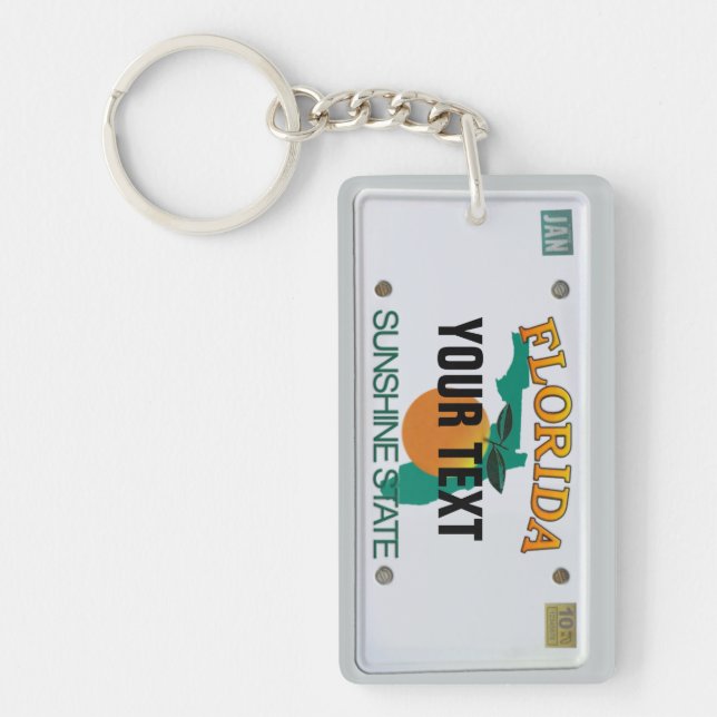 Florida License Plate Keychain (Front)