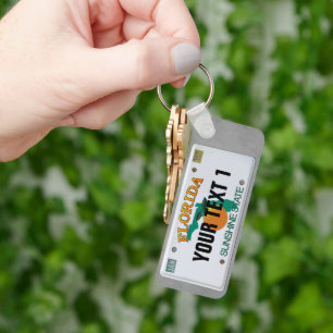 Florida License Plate Keychain (2 different text)