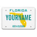 Florida License Plate (personalized) Magnet at Zazzle